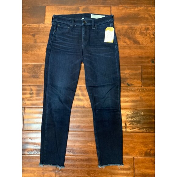 Rag & Bone Dark Wash Cate  Shorty Skinny Blue Denim Jeans Distressed, Size 26 - Picture 1 of 4